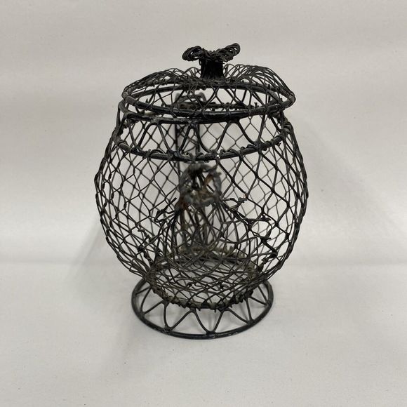 Vtg Chicken Wire Teapot Form Farmhouse Country Rustic Primitive Decor - AS IS - Picture 2 of 11